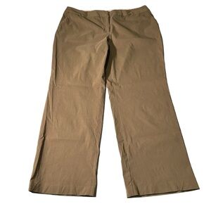 Dalia Collection Trousers Size 20 Tan Office Career Workwear Stretchy Nylon NWT
